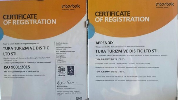 Tura Turizm | ISO 9001 – Quality Management System Certification
